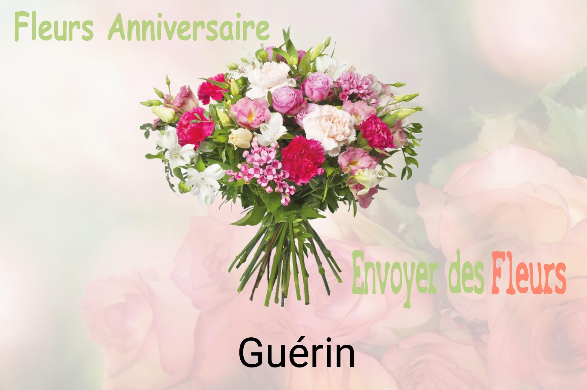 Bouquet de fleurs d’anniversaire livré à Guérin